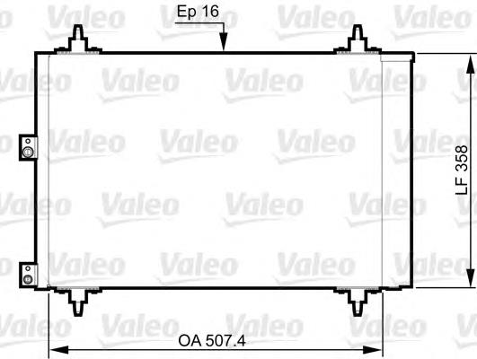 814080 VALEO radiador de aparelho de ar condicionado