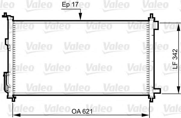 817836 VALEO radiador de aparelho de ar condicionado