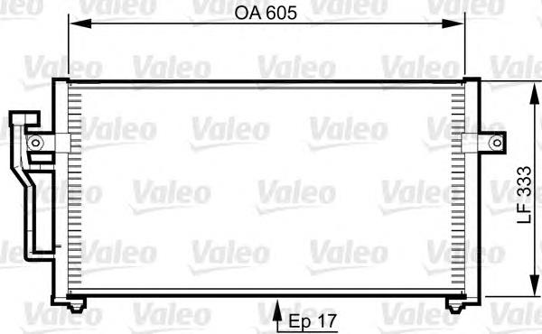 817789 VALEO radiador de aparelho de ar condicionado