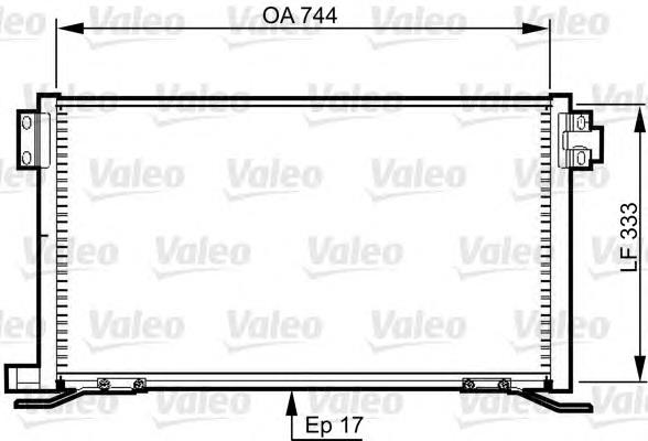 818990 VALEO radiador de aparelho de ar condicionado