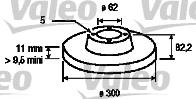 Тормозные диски 186761 VALEO