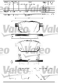 601285 VALEO sapatas do freio traseiras de disco