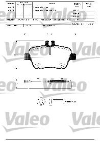 601304 VALEO sapatas do freio traseiras de disco