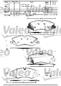 601324 VALEO sapatas do freio dianteiras de disco