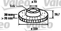 51937305 Fiat/Alfa/Lancia disco do freio dianteiro