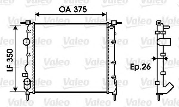 732338 VALEO radiador de esfriamento de motor