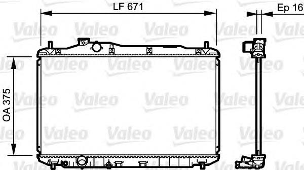 735243 VALEO radiador de esfriamento de motor