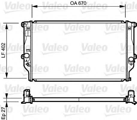 735216 VALEO radiador de esfriamento de motor