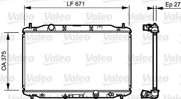 735242 VALEO radiador de esfriamento de motor