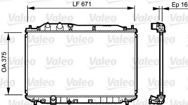 735238 VALEO radiador de esfriamento de motor