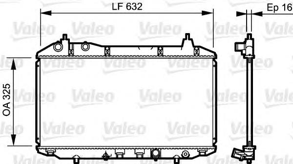 735241 VALEO radiador de esfriamento de motor