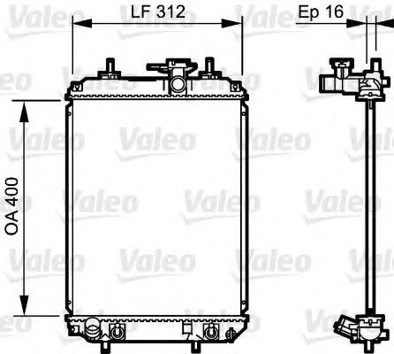 Radiador de esfriamento de motor para Daihatsu Sirion (M3)