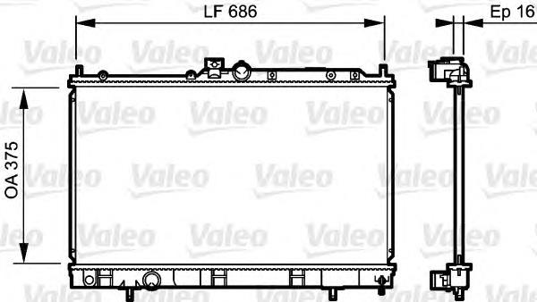 Radiador de esfriamento de motor 735198 VALEO