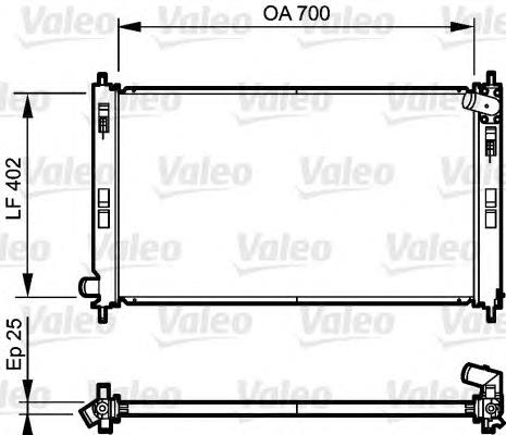 735200 VALEO radiador de esfriamento de motor