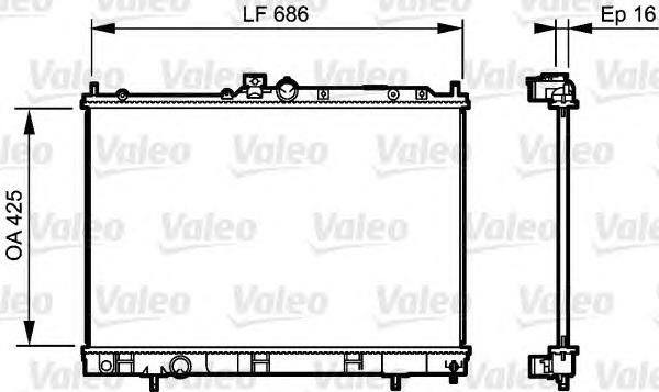 Radiador de esfriamento de motor para Mitsubishi Outlander (CU)