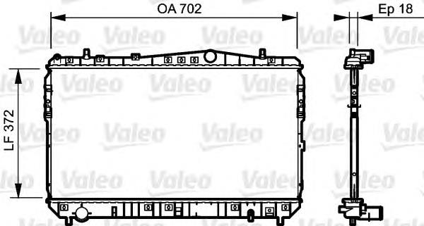 735159 VALEO radiador de esfriamento de motor