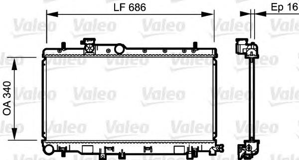 Radiador de esfriamento de motor 735211 VALEO