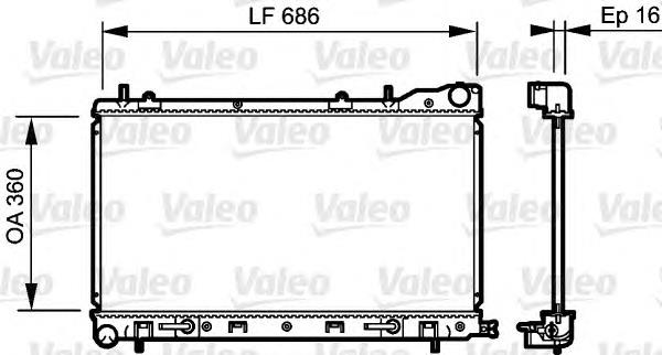 X4511SA011 Subaru radiador de esfriamento de motor