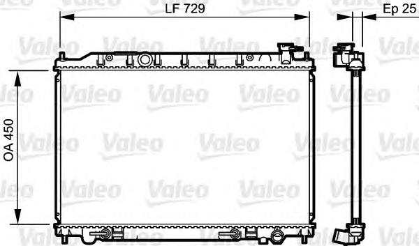 735204 VALEO radiador de esfriamento de motor