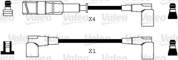 346070 VALEO fios de alta voltagem, kit