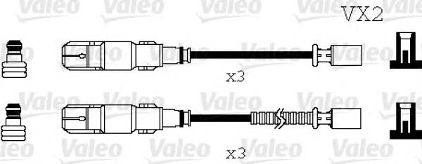 346071 VALEO fios de alta voltagem, kit