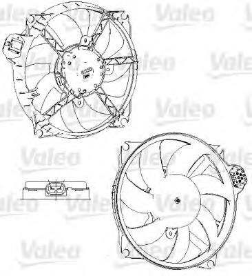 CFF371000P Mahle Original ventilador elétrico de esfriamento montado (motor + roda de aletas)