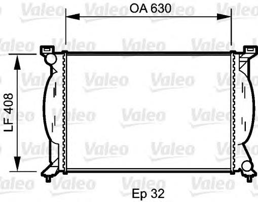 734418 VALEO radiador de esfriamento de motor