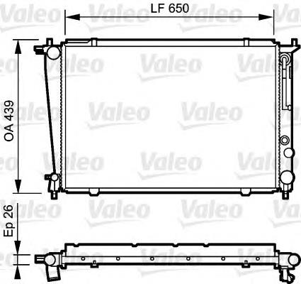 734408 VALEO radiador de esfriamento de motor