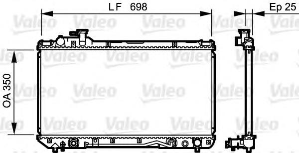 Radiador de esfriamento de motor 734466 VALEO