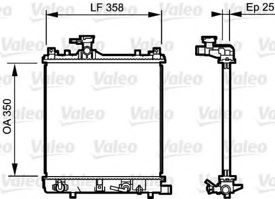 Radiador de esfriamento de motor 734486 VALEO