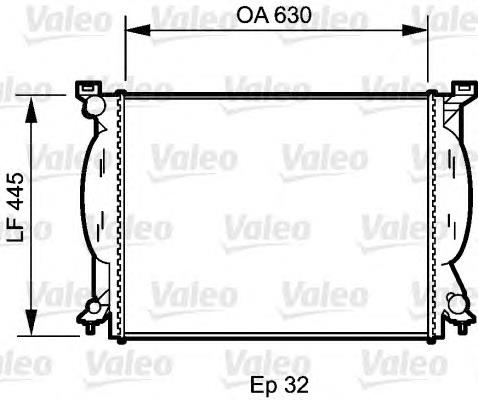 Radiador de esfriamento de motor 734419 VALEO