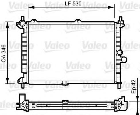 734242 VALEO radiador de esfriamento de motor