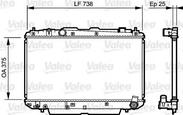 734397 VALEO radiador de esfriamento de motor