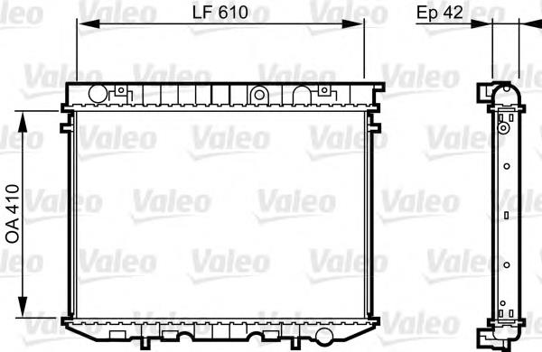 Radiador de esfriamento de motor 734353 VALEO