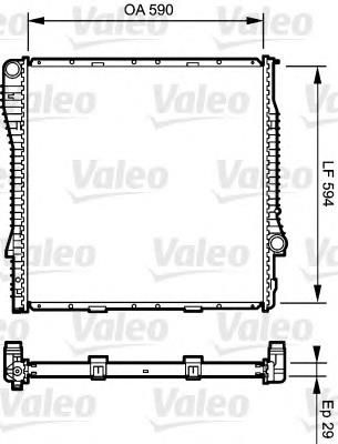 734896 VALEO radiador de esfriamento de motor