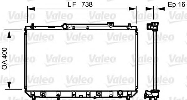 734489 VALEO radiador de esfriamento de motor