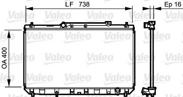 734488 VALEO radiador de esfriamento de motor