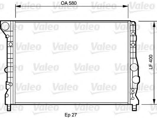 734733 VALEO radiador de esfriamento de motor