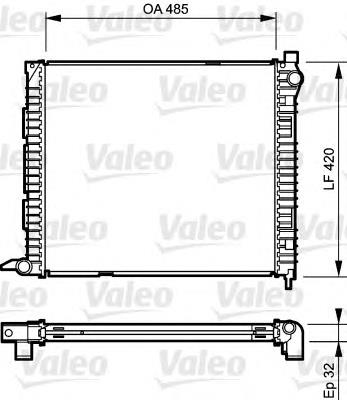 732400 VALEO radiador de esfriamento de motor