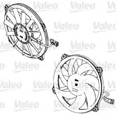 696326 VALEO ventilador elétrico de esfriamento montado (motor + roda de aletas)