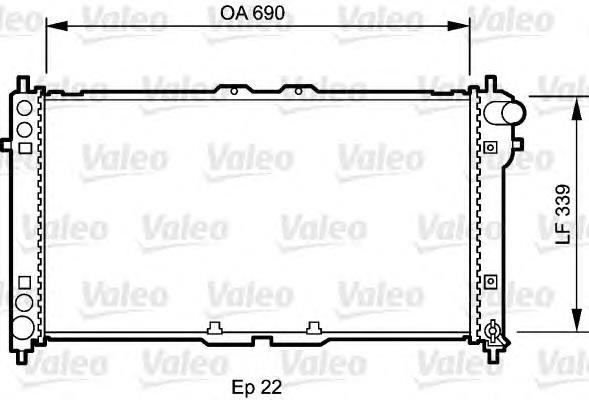 Radiador de esfriamento de motor 731472 VALEO