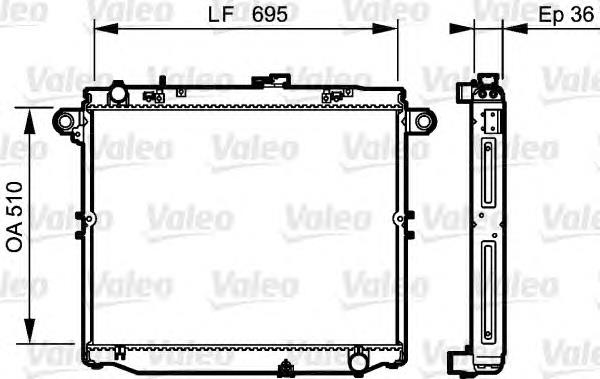 734191 VALEO radiador de esfriamento de motor