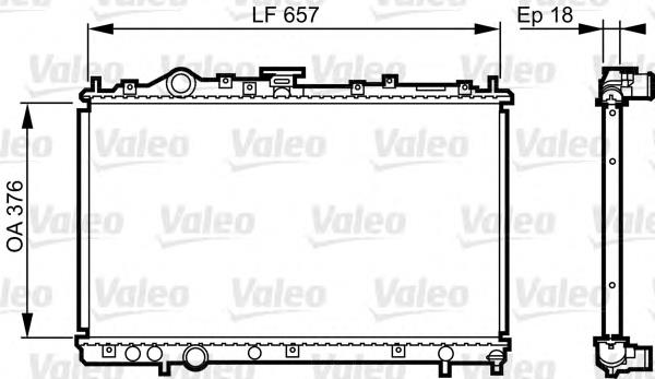 732612 VALEO radiador de esfriamento de motor