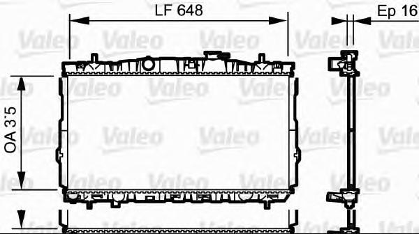 734903 VALEO radiador de esfriamento de motor