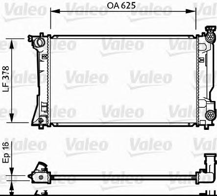 734712 VALEO radiador de esfriamento de motor