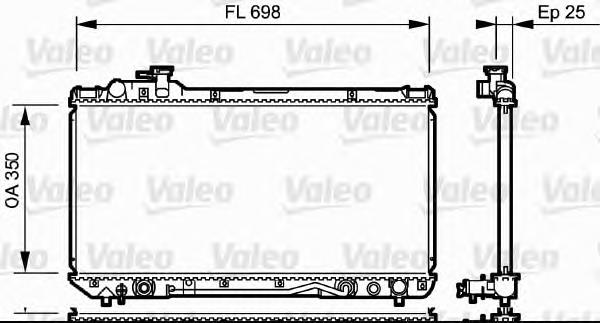 734172 VALEO radiador de esfriamento de motor