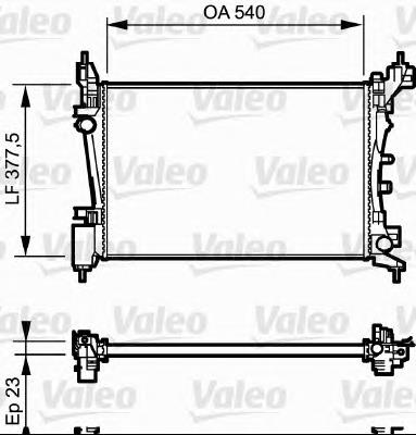 735042 VALEO radiador de esfriamento de motor