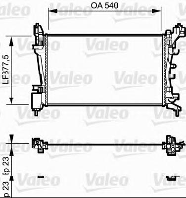 735097 VALEO radiador de esfriamento de motor