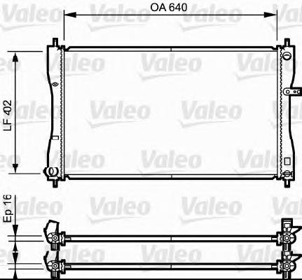 735056 VALEO radiador de esfriamento de motor