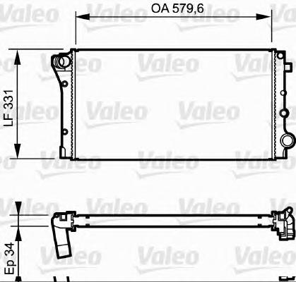 734932 VALEO radiador de esfriamento de motor